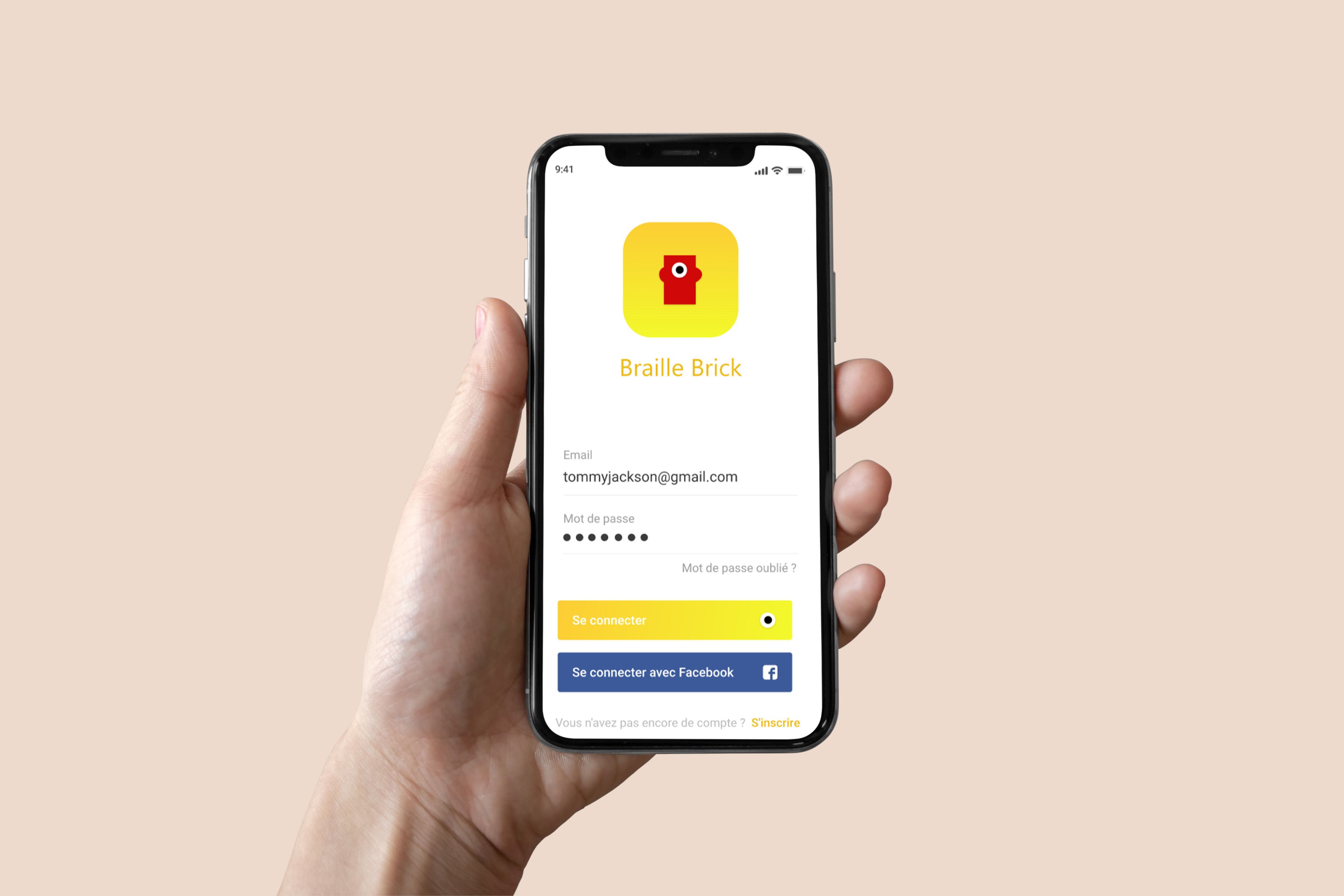portable avec appli de démarrage braille bricks