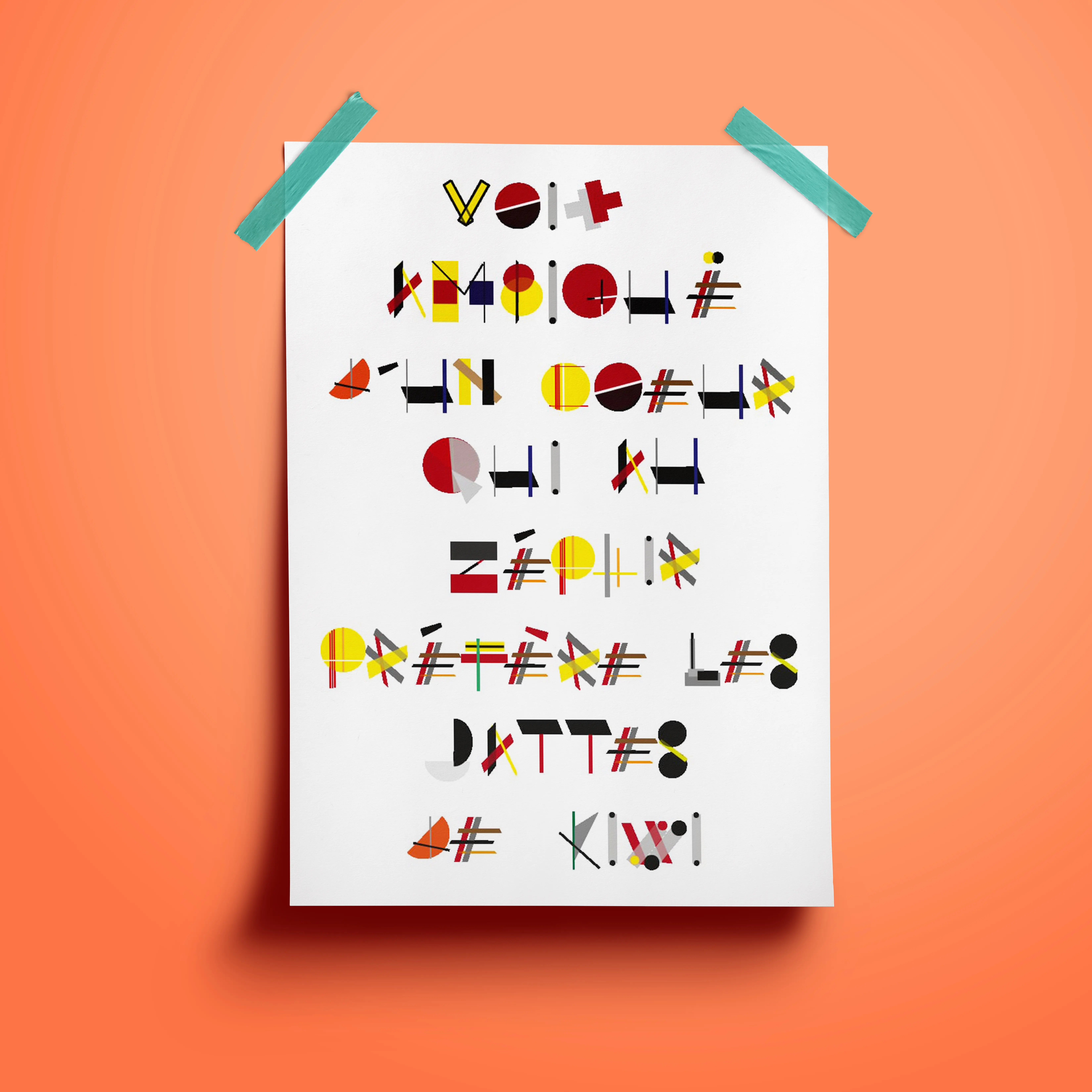 Composition typographique inspirée du Bauhaus